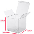 100 Pack of 10cm Square Cube PVC Box -  Product Showcase Clear Plastic Shop Display Storage Packaging Box