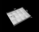 10 Pack of White Card Chocolate Sweet Soap Product Retail Gift Box - 12 bay 4x4x3cm Compartments  - Clear Slide On Lid - 16x12x3cm