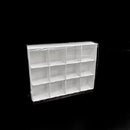 10 Pack of White Card Chocolate Sweet Soap Product Retail Gift Box - 12 bay 4x4x3cm Compartments  - Clear Slide On Lid - 16x12x3cm