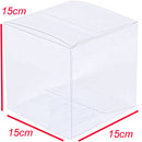 20 Piece Pack -PVC Clear See Through Plastic 15cm Square Cube Box - Large Bomboniere Product Exhibition Gift