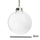 24 Bulk Buy Pack of Glass Bauble 6cm Diameter Round Clear with Silver Cap - table or tree centrepice personal memory theme craft gift