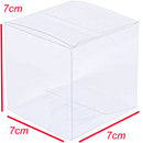 10 Pack of 7cm Clear PVC Plastic Folding Packaging Small rectangle/square Boxes for Wedding Jewelry Gift Party Favor Model Candy Chocolate Soap Box