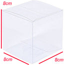 100 Pack of 8cm Square Cube - Product Showcase Clear Plastic Shop Display Storage Packaging Box