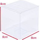 10 Pack of 9cm Sqaured Cube Gift Box -  Product Showcase Clear Plastic Shop Display Storage Packaging Box