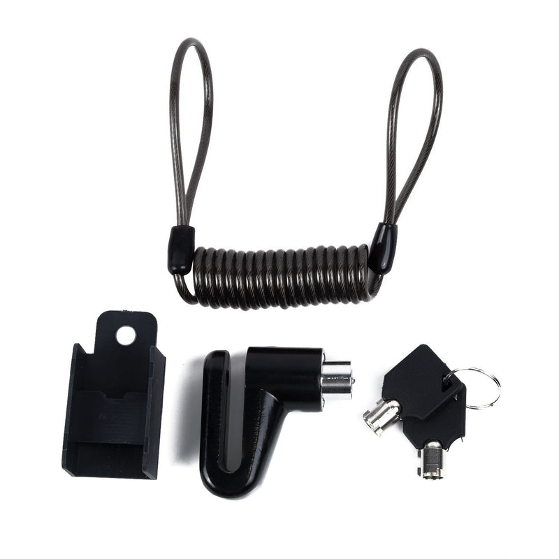 Escooter Disc Brake Lock and Cable - ideal for Bike or Scooter with disc brakes - BLACK