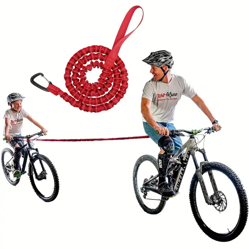 Bicycle Tow Rope Strap Elastic Leash Ebike Safety Equipment Mountain Bike - BLUE
