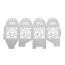 50 Piece Pack - White Dove Bird Heart Wedding Bomboniere Favor Lolly Gift Card Box