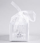 50 Piece Pack - White Dove Bird Heart Wedding Bomboniere Favor Lolly Gift Card Box
