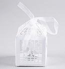 50 Piece Pack - White Dove Bird Heart Wedding Bomboniere Favor Lolly Gift Card Box