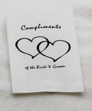200 Pack Wedding Cake Bags Greaseproof Wax Paper Slice Take Home Favour Heart n Message