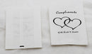 100 Pack Wedding Cake Bags Greaseproof Wax Paper Slice Take Home Favour Heart n Message