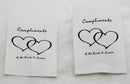 100 Pack Wedding Cake Bags Greaseproof Wax Paper Slice Take Home Favour Heart n Message