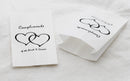 150 Pack Wedding Cake Bags Greaseproof Wax Paper Slice Take Home Favour Heart n Message