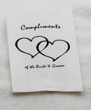 150 Pack Wedding Cake Bags Greaseproof Wax Paper Slice Take Home Favour Heart n Message