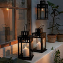 10 Pack of Black Metal Miners Lantern Summer Wedding Home Party Room Balconey Deck Decoration 21cm Tealight Candle