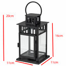 10 Pack of Black Metal Miners Lantern Summer Wedding Home Party Room Balconey Deck Decoration 21cm Tealight Candle