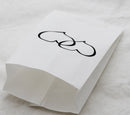 200 Pack Wedding Cake Bags Greaseproof Wax Paper Slice Take Home Favour Large Heart