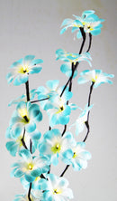 1 Set of 50cm H 20 LED Blue Frangipani Tree Branch Stem Fairy Light Wedding Event Party Function Table Vase Tropical Decoration