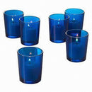 20 Pack Blue Glass Votive Tealight Candle Holders House Party Centerpiece Xmas Wedding Decor Glass Candlestick Party Decorations