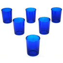 10 Pack Blue Glass Votive Tealight Candle Holders House Party Centerpiece Xmas Wedding Decor Glass Candlestick Party Decorations Bridal Event