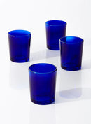 10 Pack Blue Frosted Glass Votive Tealight Candle Holders House Party Centerpiece Xmas Wedding Decor Glass Candlestick Party Decorations Bridal