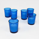 10 Pack Blue Glass Votive Tealight Candle Holders House Party Centerpiece Xmas Wedding Decor Glass Candlestick Party Decorations Bridal Event