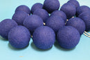 20 Ball Dark Blue 3m String Light Battery Box 5cm Cotton Ball  Christmas Birthday Boy Special Occasion Decoration