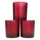 10 Pack Red Frosted Glass Votive Tealight Candle Holders Valentines Day Xmas Wedding Decor Glass Candlestick Party Decorations Bridal Baby Event