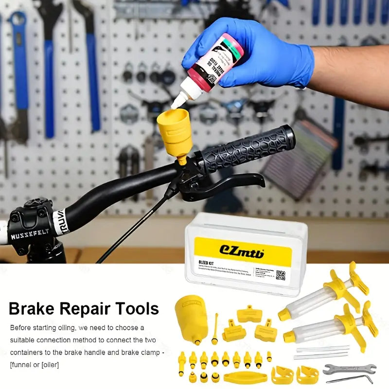 25 Pcs Brake Bleed Kit, Bicycle Bleeder Hydraulic Disc Brake Bleed Kit