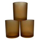20 Pack Brown Frosted Glass Votive Tealight Candle Holders House Party Centerpiece Xmas Wedding Decor Glass Candlestick Party Decorations Event