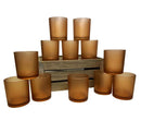 10 Pack Brown Frosted Glass Votive Tealight Candle Holders House Party Centerpiece Xmas Wedding Decor Glass Candlestick Party Decorations