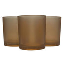10 Pack Brown Frosted Glass Votive Tealight Candle Holders House Party Centerpiece Xmas Wedding Decor Glass Candlestick Party Decorations