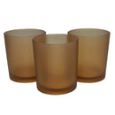 10 Pack Brown Frosted Glass Votive Tealight Candle Holders House Party Centerpiece Xmas Wedding Decor Glass Candlestick Party Decorations