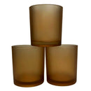 10 Pack Brown Frosted Glass Votive Tealight Candle Holders House Party Centerpiece Xmas Wedding Decor Glass Candlestick Party Decorations