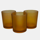 20 Pack Brown Frosted Glass Votive Tealight Candle Holders House Party Centerpiece Xmas Wedding Decor Glass Candlestick Party Decorations Event