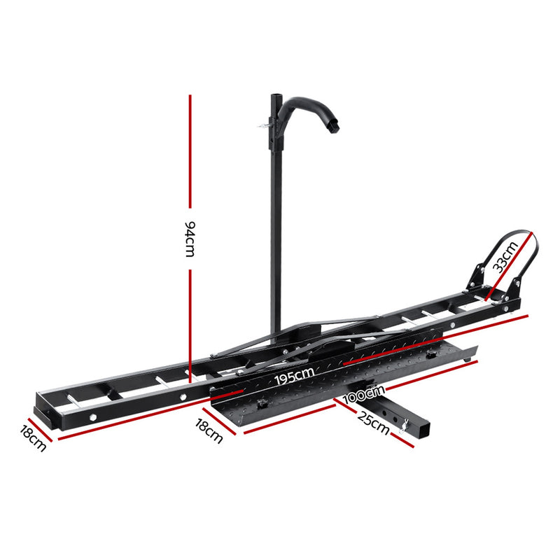 Ebike Bicycle Carrier Rack Ramp 2"Towbar Adjustable Height Black Easy Loading Heavy bikes