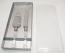 Cutting Cake Knife and Silver Blade Cake Server Set Wedding Anniversary Engagement Birthday Party Gift Boxed