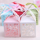 100 Piece Pack - Pink Dove Bird Heart Baby Birth naming Ceremony Bomboniere Favor Lolly Gift Card Box
