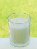 20 White Wax Clear Glass Holder Votive Candle - Wedding Event Centrepiece Table Decoration