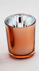 20 Pack Copper Votive Tealight Candle Holders Valentines Day Mercury  Wedding Decor Glass Candlestick Party Decorations Bridal Baby Shower Event