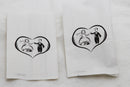 100 Pack Wedding Cake Bags Greaseproof Wax Paper Slice Take Home Favour Bride Groom in Heart