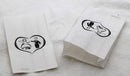 50 Pack Wedding Cake Bags Greaseproof Wax Paper Slice Take Home Favour Bride Groom in Heart