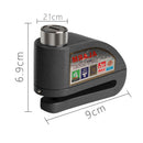 Disc Brake Alarm Lock  - ideal for MTB Bike, Escooter, Scooter or any wheel with disc brakes - BLACK