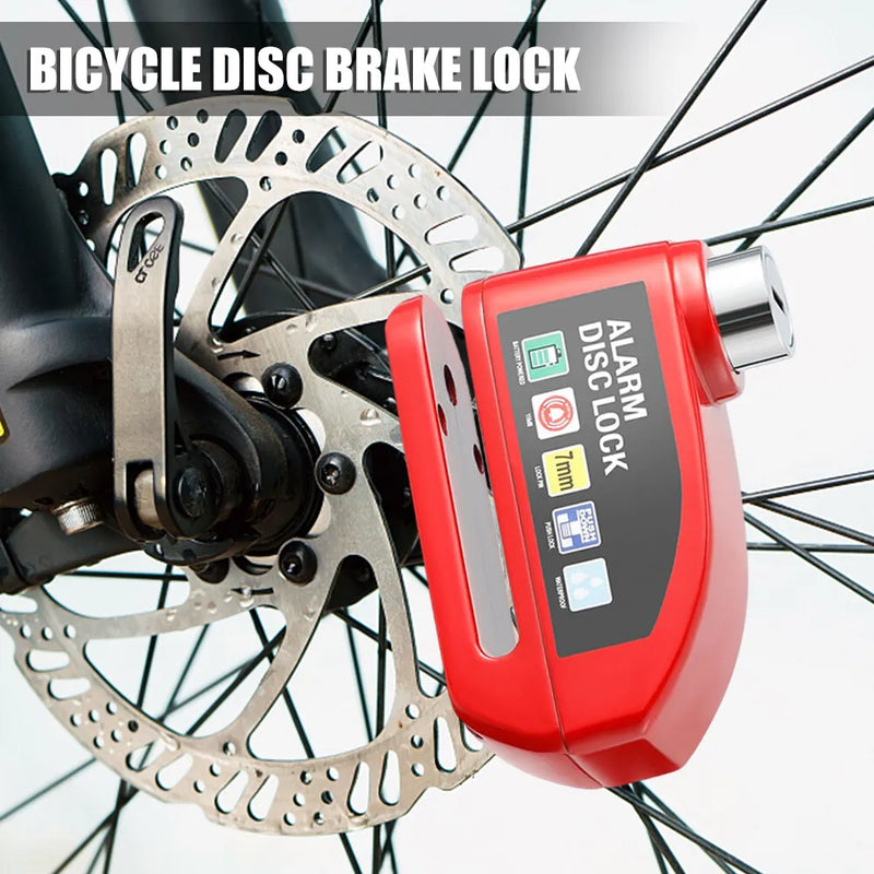 Disc Brake Alarm Lock  - ideal for MTB Bike, Escooter, Scooter or any wheel with disc brakes - BLACK
