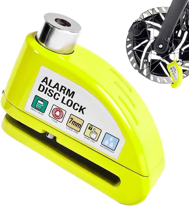 Disc Brake Alarm Lock  - ideal for MTB Bike, Escooter, Scooter or any wheel with disc brakes - BLACK