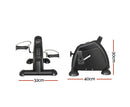 Home Pedal Exerciser Mini Exercise Bike Cross Trainer Leg Arm Hand Fitness Black - Everfit Personal Gym Equipment