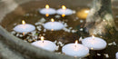 100 Pack of 4 Hour White Floating Candles - 4cm diameter - wedding party decoration