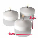 10 Pack of 4 Hour White Floating Candles - 4cm diameter - wedding party decoration