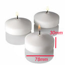 100 Pack of 8cm White Wax Floating Candles - wedding party home event decoration