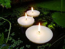 20 Pack of 6 Hour White Floating Candles - 5.8cm diameter - wedding party decoration